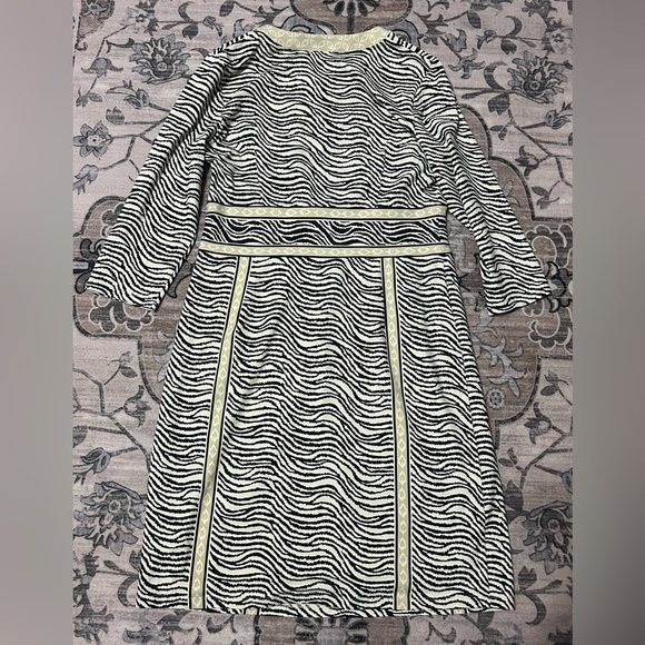 J. Mclaughlin Lola Dress Size L Neutral Animal Print 3/4 Sleeve Catalina Cloth - Picture 6 of 6